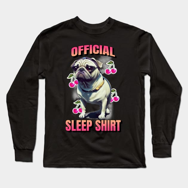 official sleep shirt - dog Long Sleeve T-Shirt by dreamiedesire